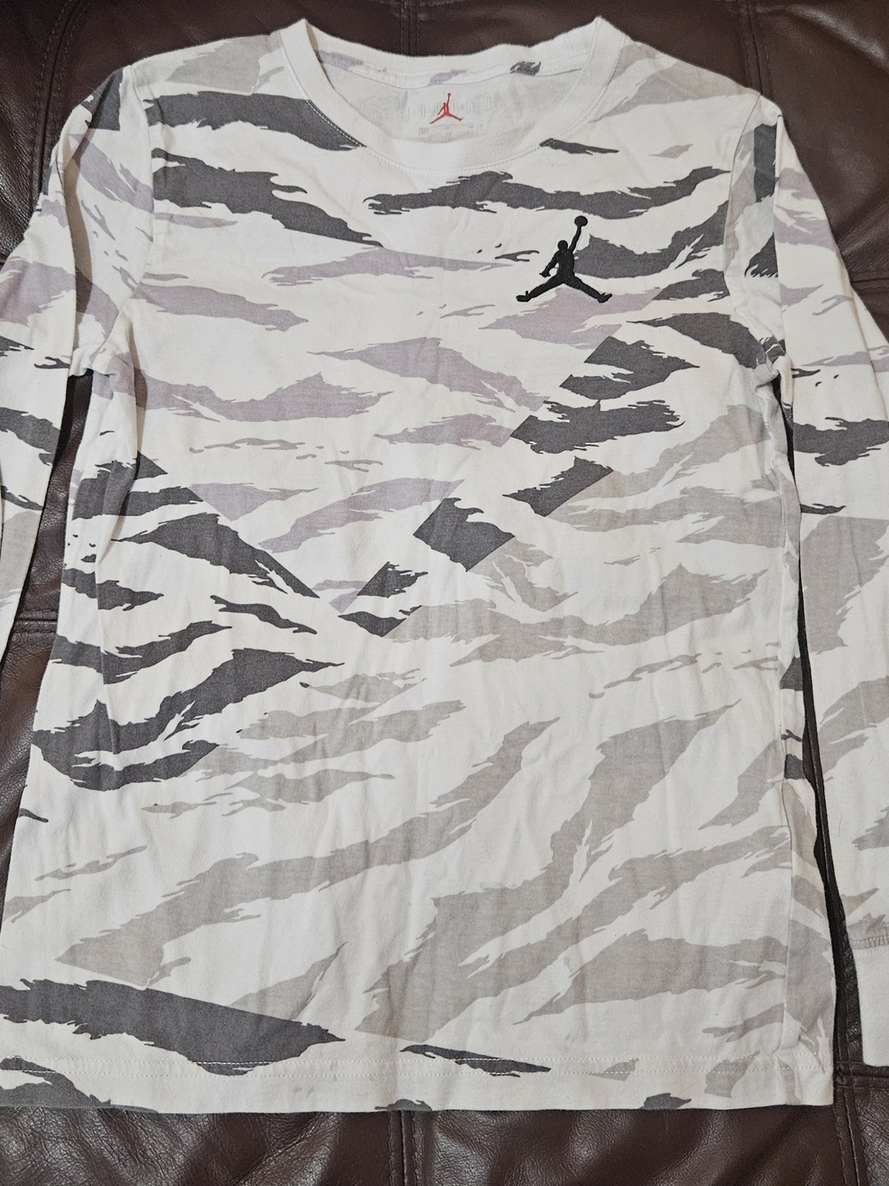 Jordan White Tee with Red Jumpman Graphic